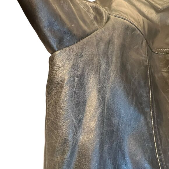 David Moore Leather Jacket Men’s 2XL Y2K Streetwear Black Fall Outerwear - Picture 8 of 16